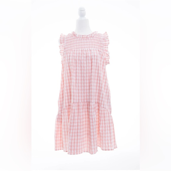 Gingham Dress - Size L - The Impeccable Pig - Pink - Picture 2 of 4